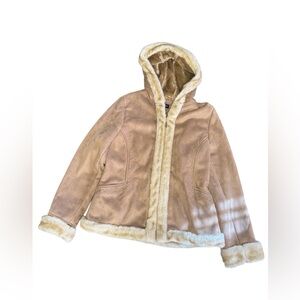 Sonoma Tan Jacket with Faux Fur Hood